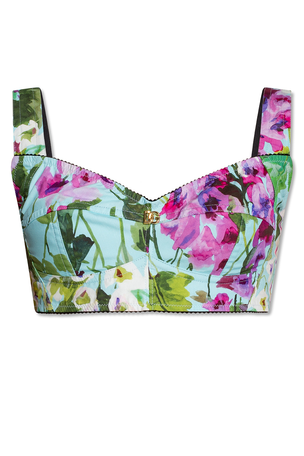 Dolce and gabbana floral bustier top on sale